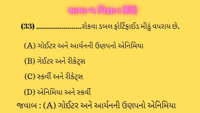 1 General Science MCQ Gujarati