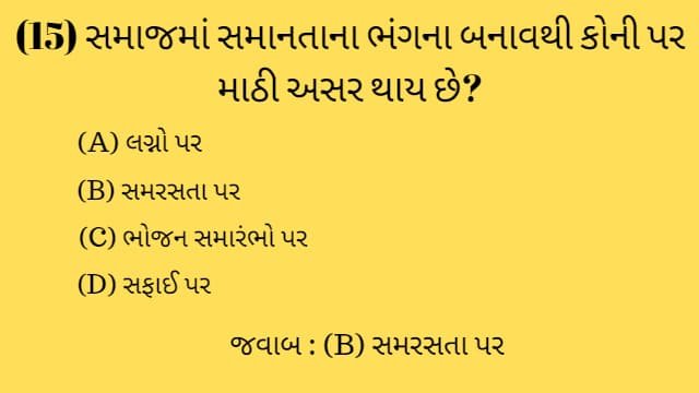 Std 7 Social Science Chapter 15 Mcq Gujarati