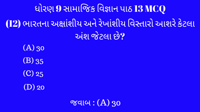 Std 9 Social Science Chapter 13 Mcq Gujarati